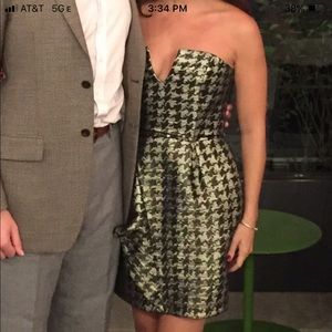 Parker - Silver & black houndstooth dress